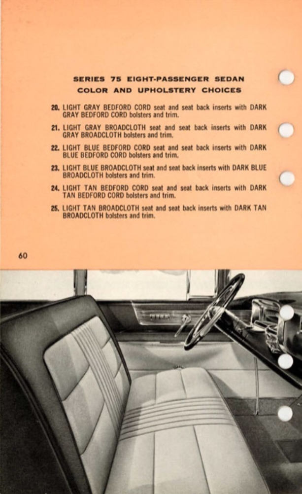 1955 Cadillac Salesmans Data Book Page 83